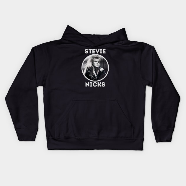 stevie nick || grey vintage Kids Hoodie by claudia awes